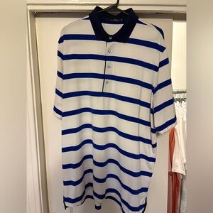 Ralph Lauren RLX Men's Polo - Navy and White Stripes